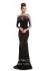 Johnathan Kayne 9026 Black Front Dress