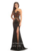 Johnathan Kayne 9055 Black Gold Front Dress