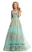 Johnathan Kayne 9067 Aqua Front Dress