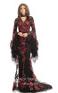 Johnathan Kayne 9070 Black Red Front Dress