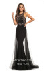Johnathan Kayne 9071 Black Rose Gold Front Dress