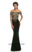 Johnathan Kayne 9076 Emerald Gold Front Dress
