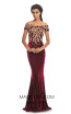 Johnathan Kayne 9076 Wine Gold Front Dress