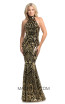 Johnathan Kayne 9086 Black Gold Front Dress