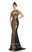 Johnathan Kayne 9118 Black Gold Front Dress
