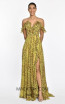 Jordane Yellow Leopard Front Dress