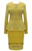 KNY H137 Yellow Front Knit Suit 