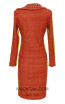 KNY H143 Orange Neon Back Knit Suit 