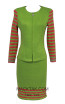 Kourosh H145 Green Pink Front Dress