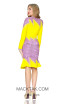 Kourosh 4886 Knit Yellow Pink Back Suit