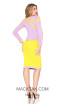 Kourosh 4910 Pink Yellow Back Knit Suit