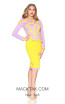 Kourosh 4910 Pink Yellow Front Knit Suit