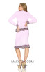 Kourosh 4936 Pink Eggplant Back Knit Suit