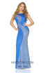 Kourosh Evening 80092 Royal Blue Front Dress