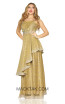 Kourosh Evening 80122 Gold Front Dress