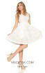 Kourosh Evening 80127 White Front Dress