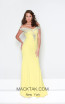 Kourosh Evening E3924 Yellow Front Dress