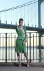 NY H152 Green Front Knit Suit 