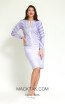 Kourosh H186 Lilac White Front Dress
