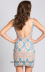 Lara 33582 Champagne Multi Back Evening Dress