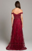 Lara 29861 Dark Red Back Evening Dress