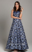 Lara 29867 Navy Floral Front Dress