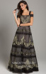 Lara 29874 Black Gold Front Dress