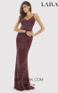 Lara 29904 Wine Back Dress