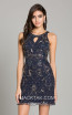 Lara 33168 Navy Front Dress