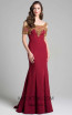 Lara 33199 Dark Red Front Dress