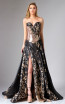 Edward Arsouni FW0279 Black Gold Front Dress