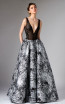 Edward Arsouni FW0315 Black Silver Front Dress