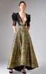 Edward Arsouni FW0322 Black Gold Front Dress