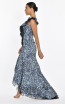 Mélanie Blue Leopard Long Dress