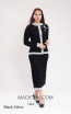 Kourosh KNY Knit KH001 Black Silver Front Dress
