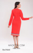 Kourosh KNY Knit KH020 Red Multi Back Dress