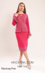 Kourosh KNY Knit KH034 Shocking Pink Front Dress