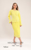 Kourosh KNY Knit KH034 Yellow Front Dress
