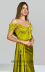 MackTak Collection 7326 Green Off Shoulder Dress