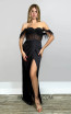 MackTack Collection 6319 Black Long Dress