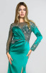 MackTak Collection 7311 Green Long Sleeve Dress