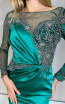 MackTak Collection 7311 Green Satin Dress