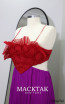 Alfa Beta Adrienne Fuchsia Red Detail Dress