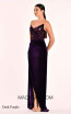 Alfa Beta B5793 Dark Purple Side Dress
