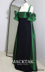 Alfa Beta Caroline Black Green Side Dress 