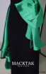 Alfa Beta Chantal Black Green Crepe Dress