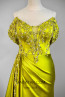 MackTak Collection 7326 Green Detail Dress