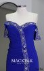 MackTak Collection 7481 Royal Blue Off Shoulder Dress