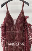 MackTak Couture 4056 Bordo Detail Dress