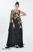 Macktak Couture 5183 Black Gold Front Dress